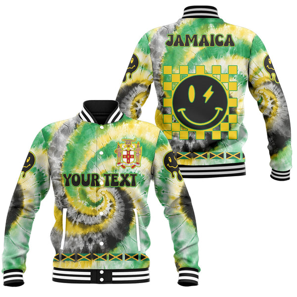 Jamaica Baseball Jacket Custom Tie Dye Style 1