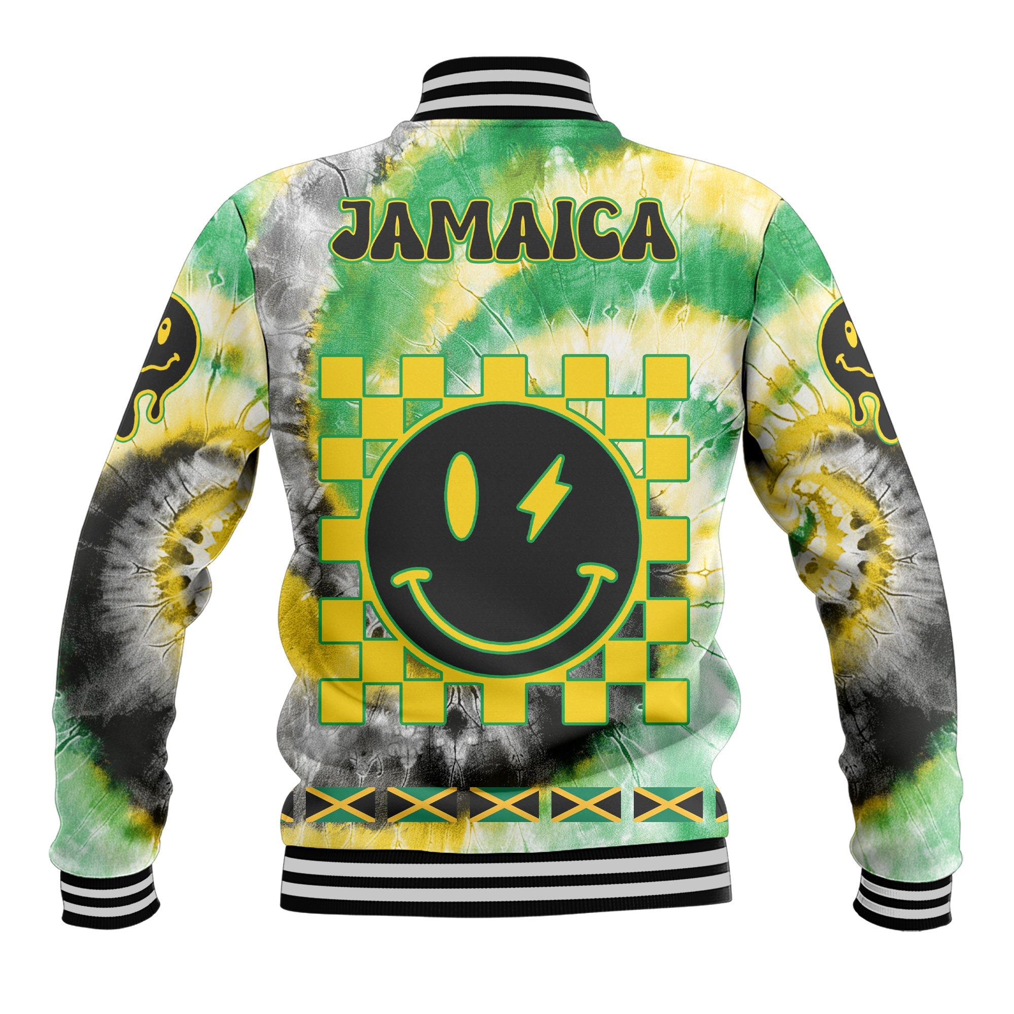 Jamaica Baseball Jacket Custom Tie Dye Style 3