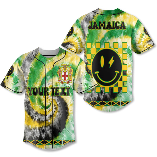 Jamaica Baseball Jersey Custom Tie Dye Style 1