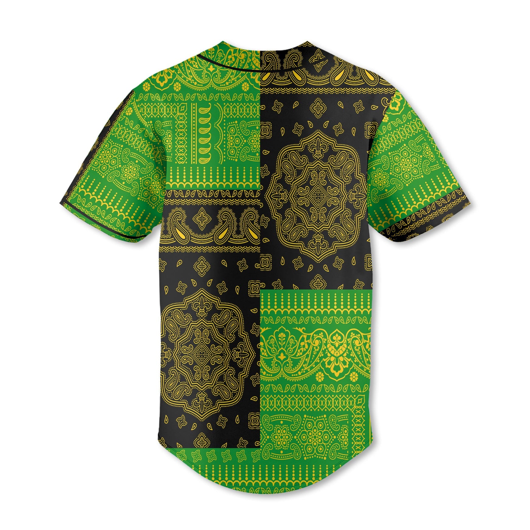 Jamaica Baseball Jersey Flag And Paisley Basic Style 3