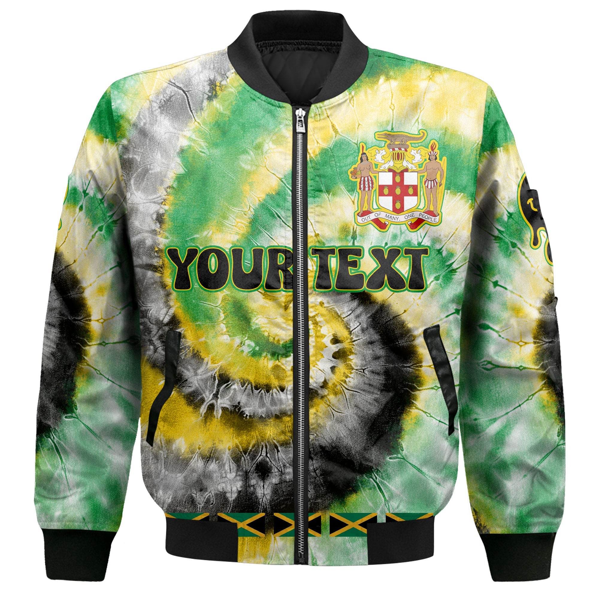 Jamaica Bomber Jacket Custom Tie Dye Style 2