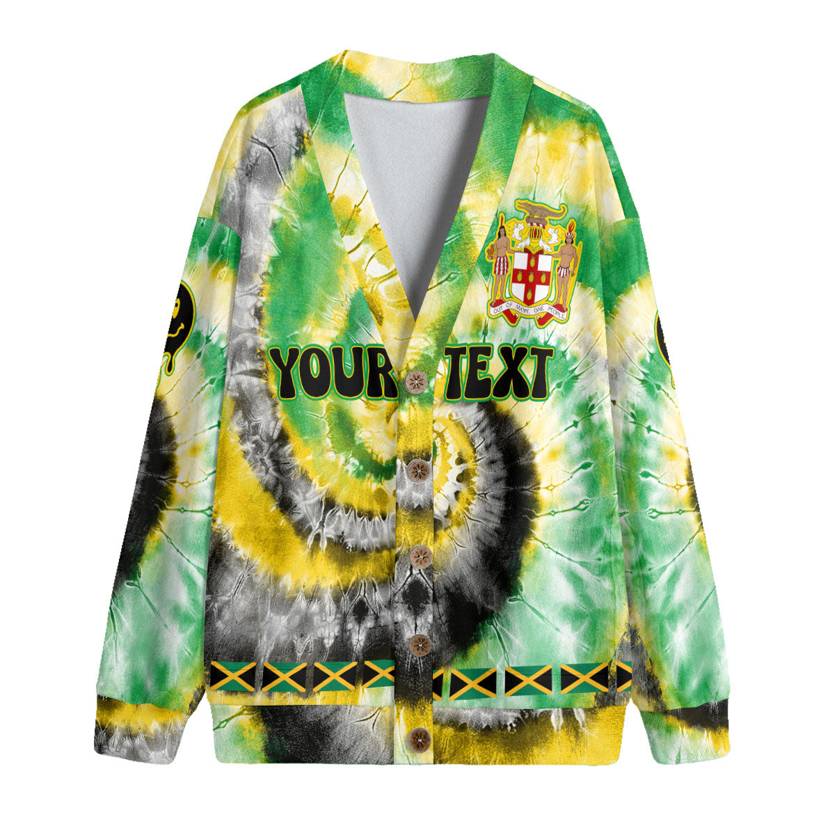 Jamaica Fleece Cardigan Custom Tie Dye Style 4