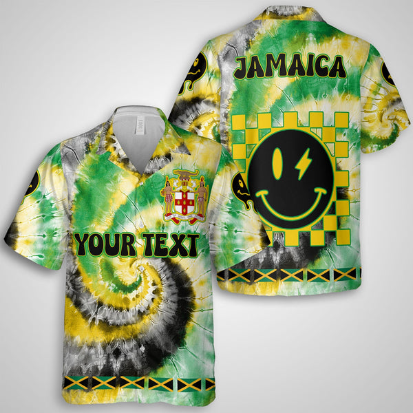 Jamaica Hawaiian Shirt Custom Tie Dye Style 1