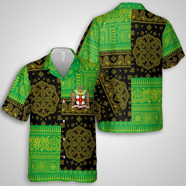 Jamaica Hawaiian Shirt Flag And Paisley Basic Style 1