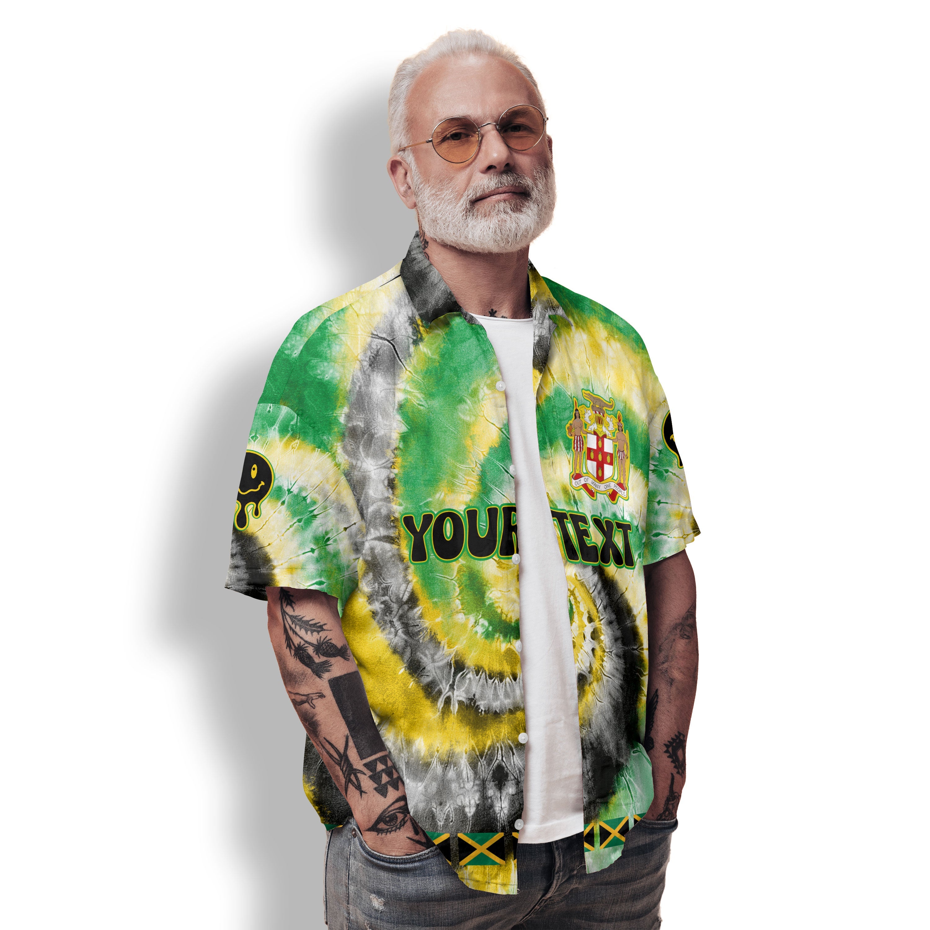 Jamaica Hawaiian Shirt Custom Tie Dye Style 2