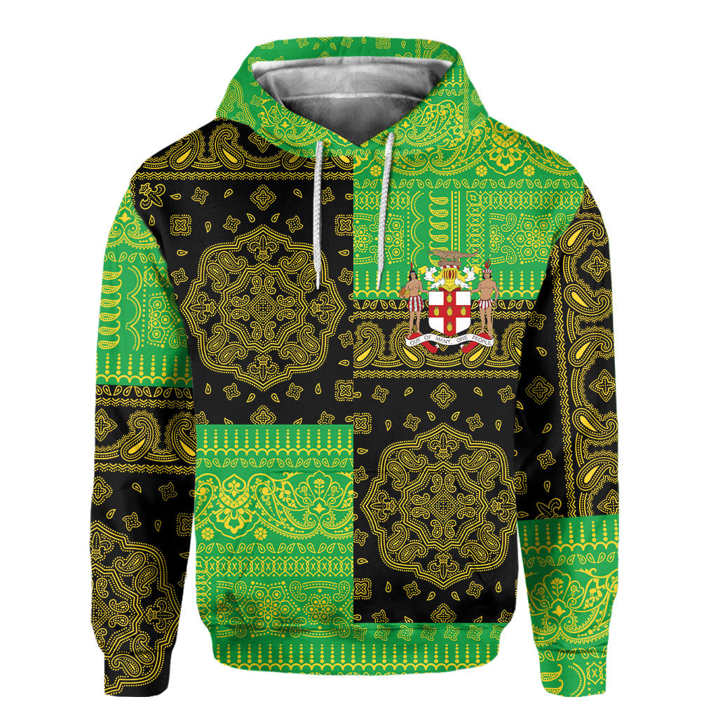 Jamaica Hoodie Flag And Paisley Basic Style 2