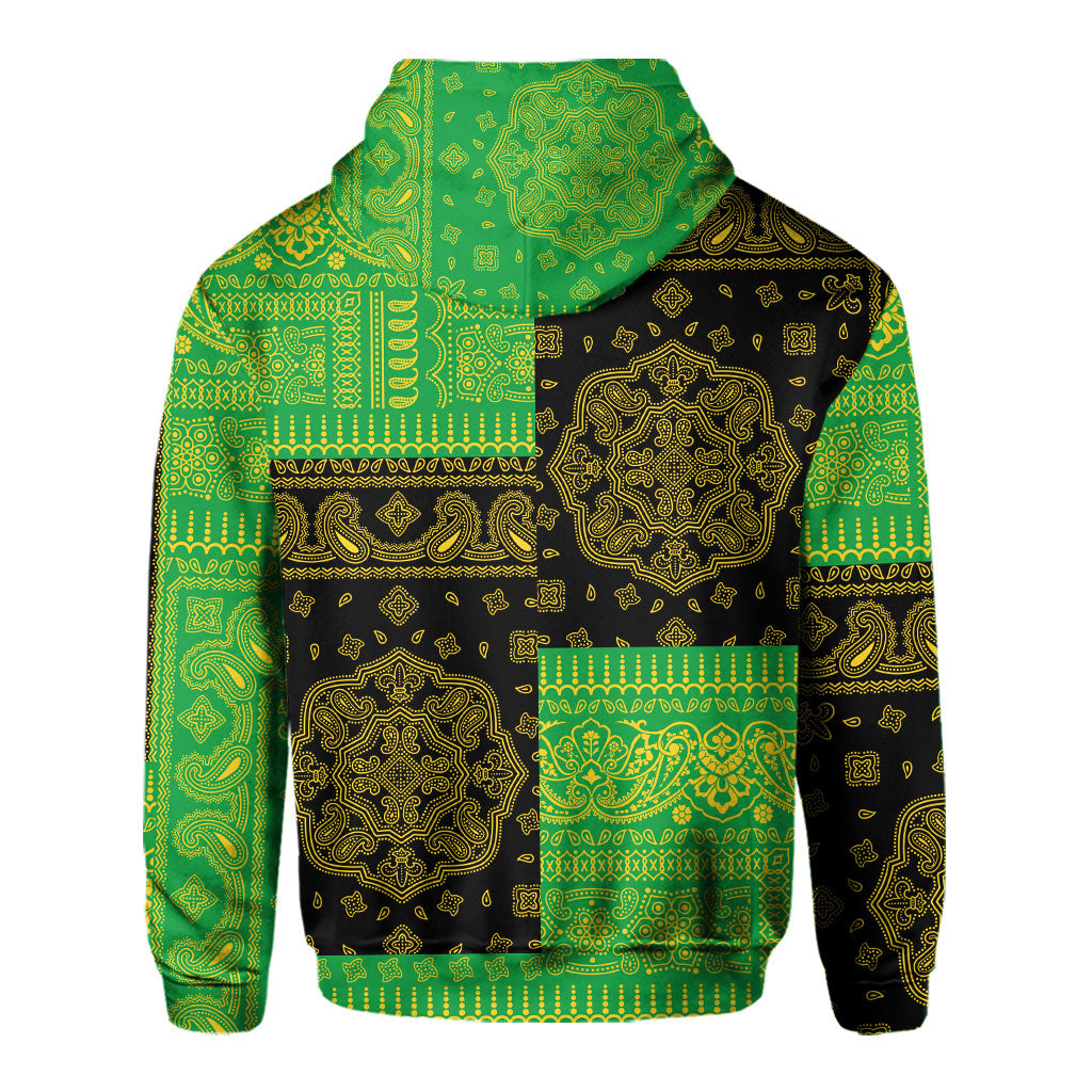 Jamaica Hoodie Flag And Paisley Basic Style 3