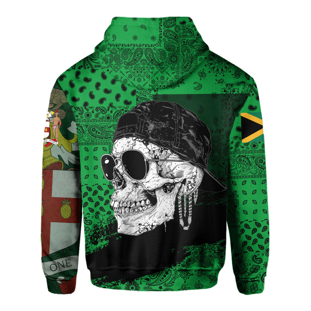 Jamaica Hoodie Paisley Flag And Skull Style 3