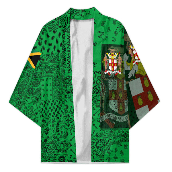 Jamaica Kimono Paisley Flag And Skull Style 1