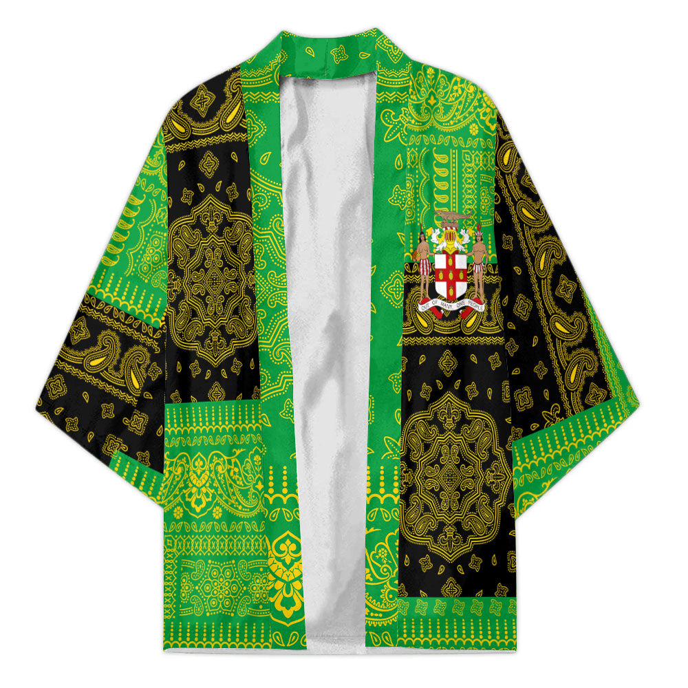 Jamaica Kimono Flag And Paisley Basic Style 2