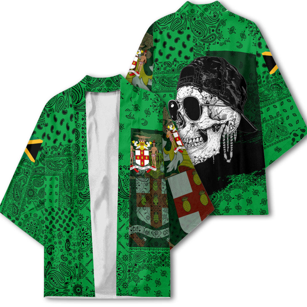 Jamaica Kimono Paisley Flag And Skull Style 2