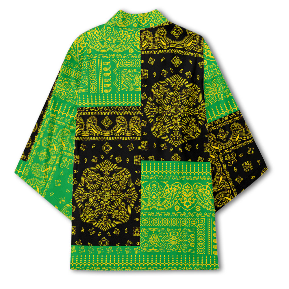 Jamaica Kimono Flag And Paisley Basic Style 3