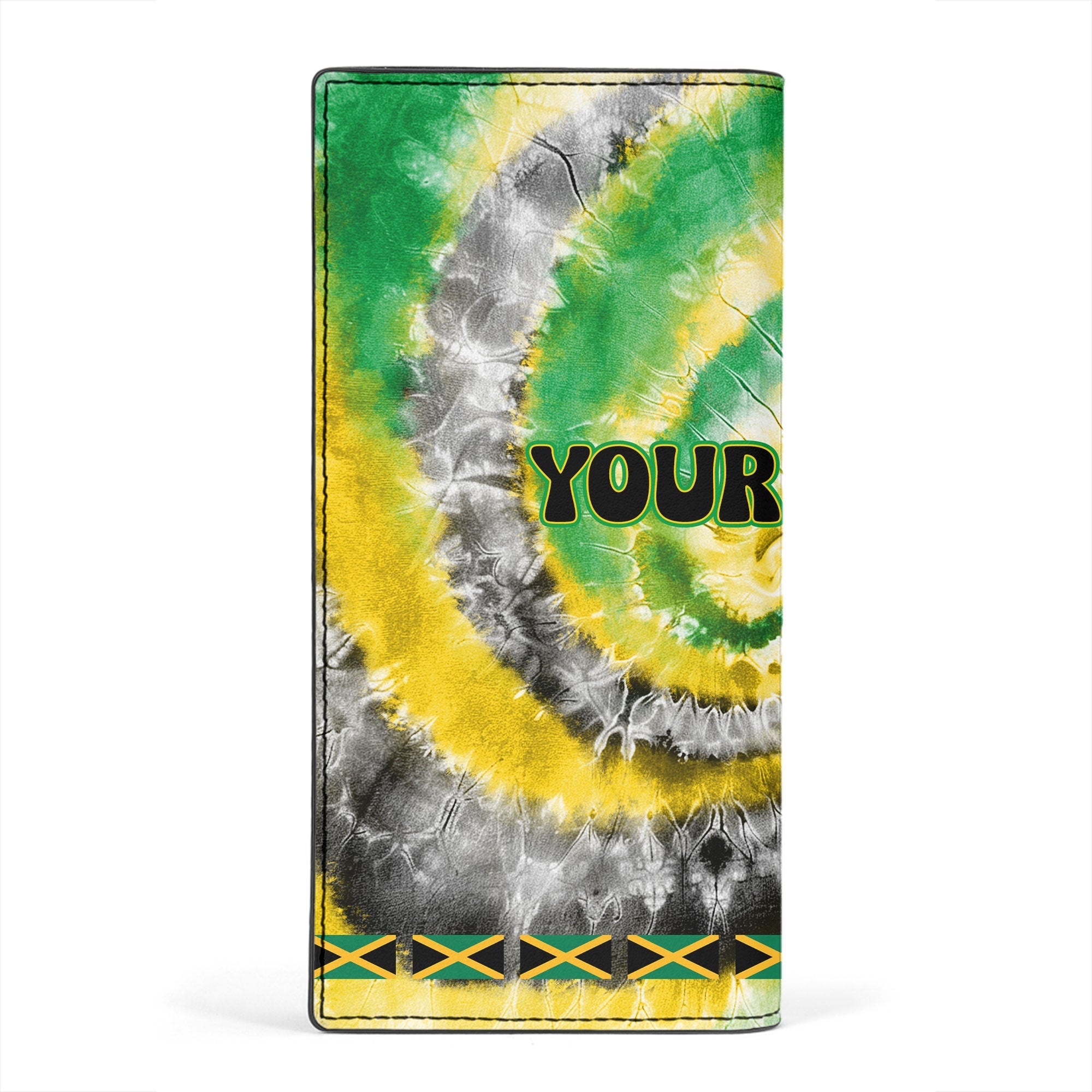 Jamaica Leather Wallet Custom Tie Dye Style 2