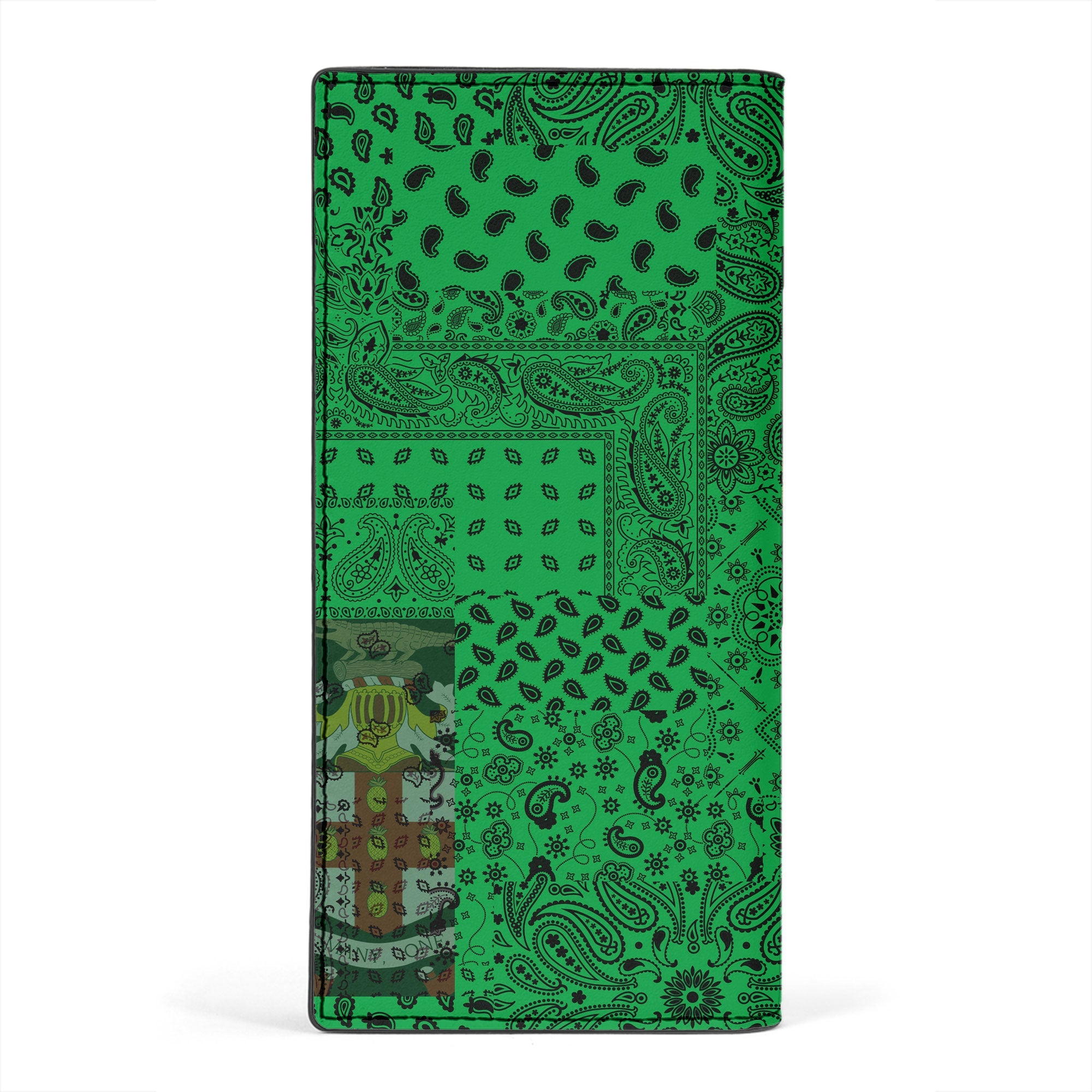 Jamaica Leather Wallet Paisley Flag And Skull Style 2