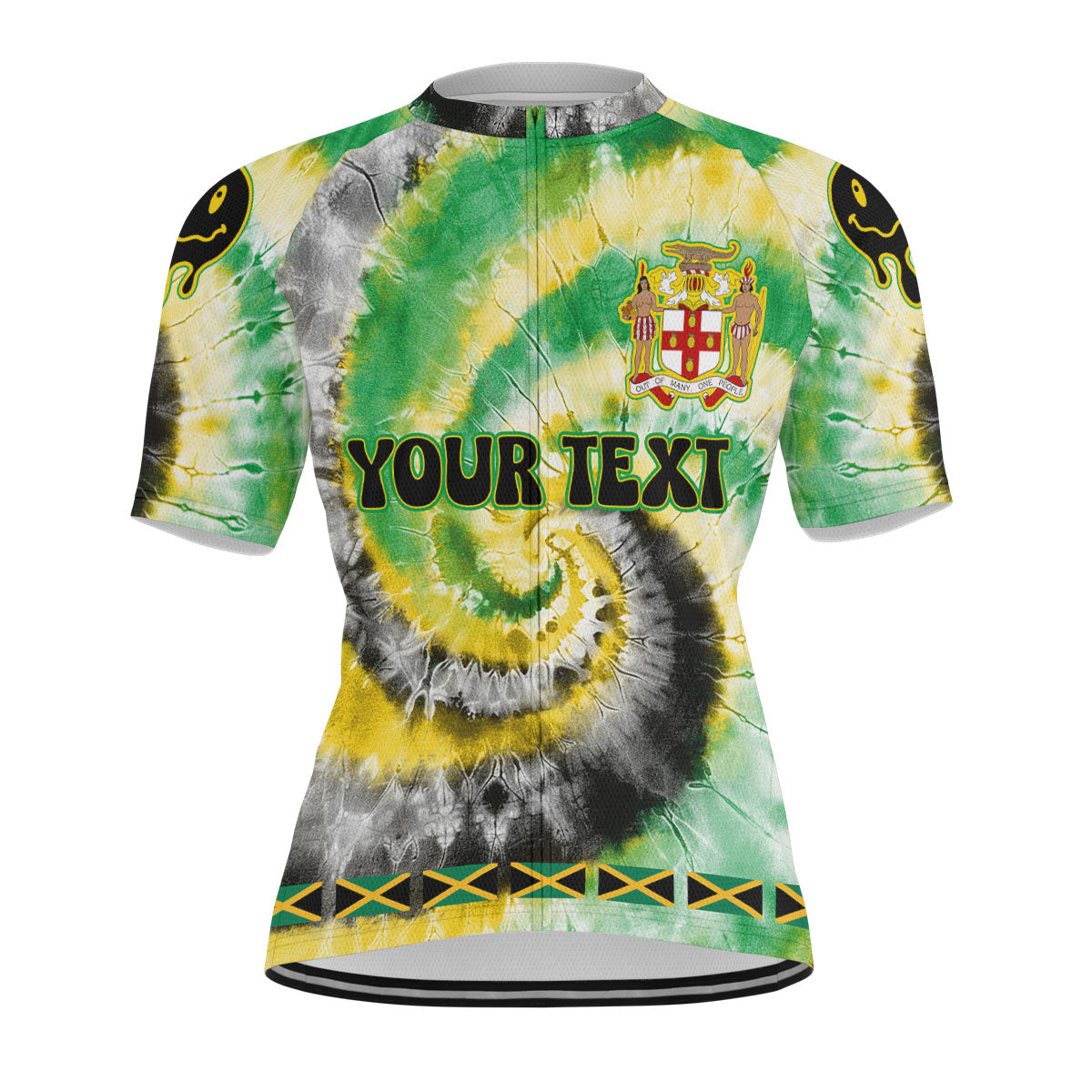 Jamaica Men Cycling Jersey Custom Tie Dye Style 1