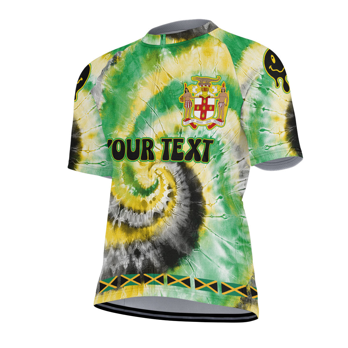 Jamaica Men Cycling Jersey Custom Tie Dye Style 2