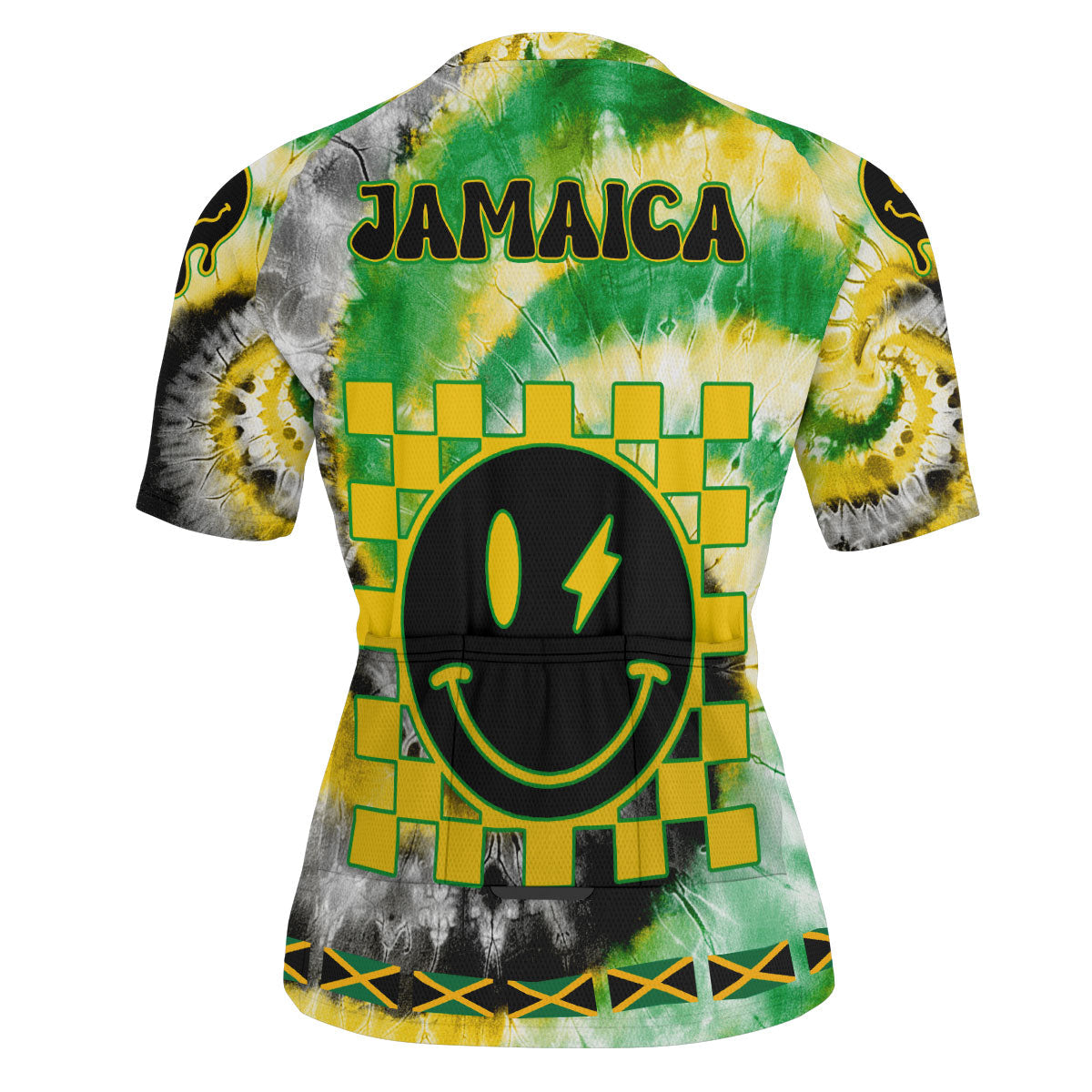 Jamaica Men Cycling Jersey Custom Tie Dye Style 3