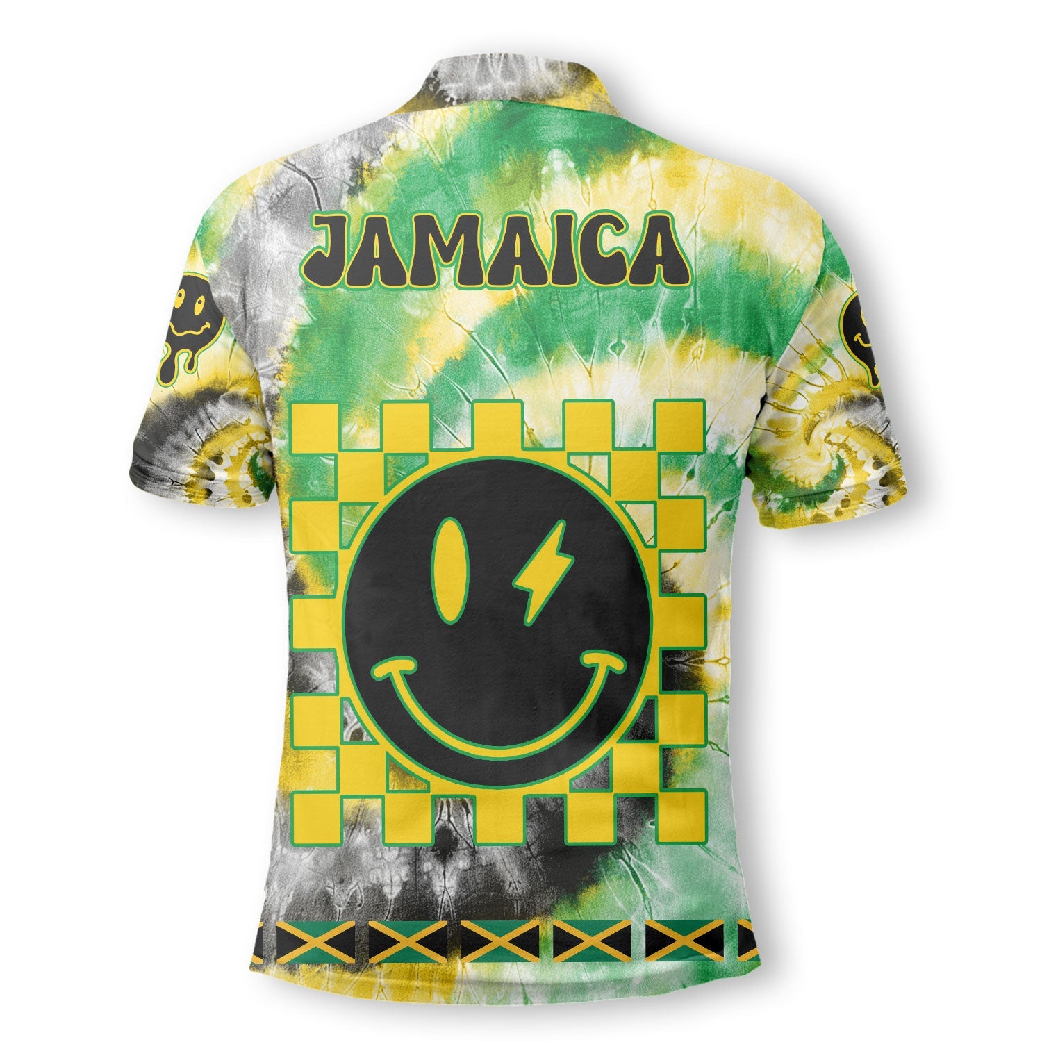 Jamaica Polo Shirt Custom Tie Dye Style 3