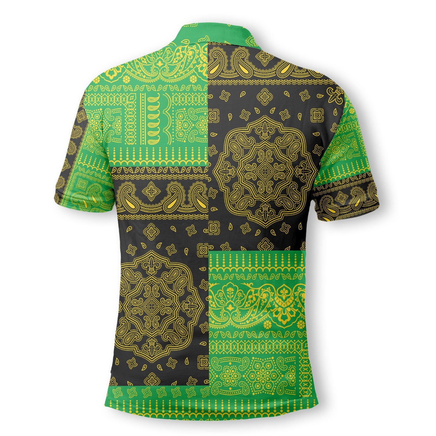 Jamaica Polo Shirt Flag And Paisley Basic Style 3