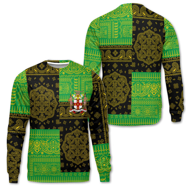 Jamaica Sweatshirt Flag And Paisley Basic Style 1