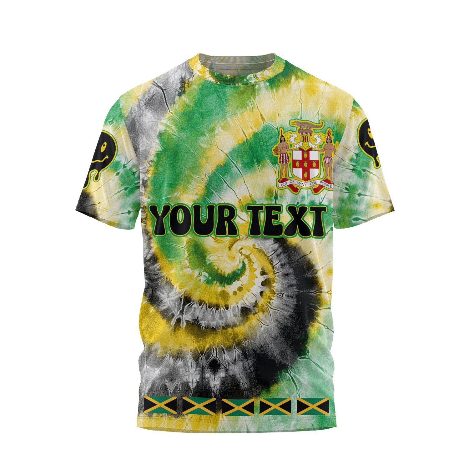 Jamaica T Shirt Custom Tie Dye Style 1