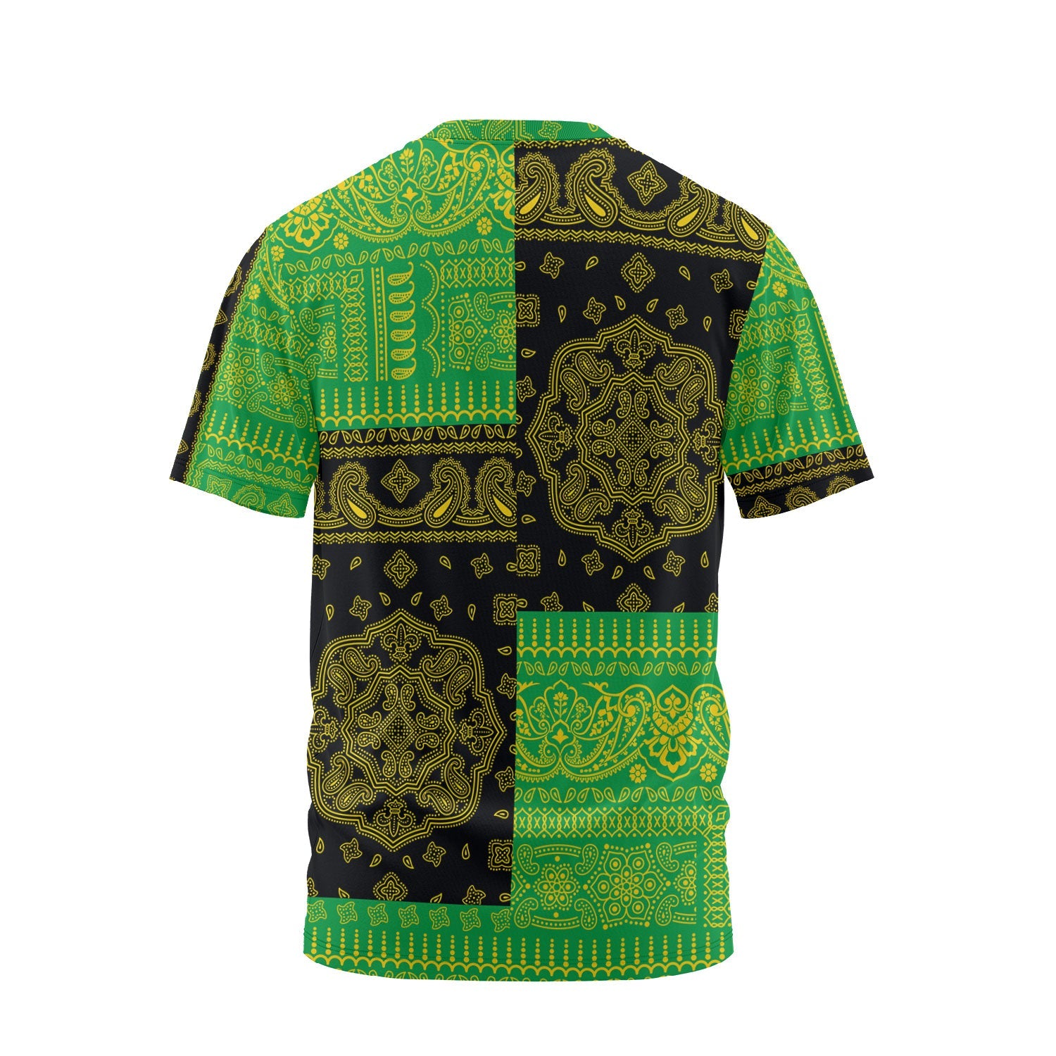 Jamaica T Shirt Flag And Paisley Basic Style 3