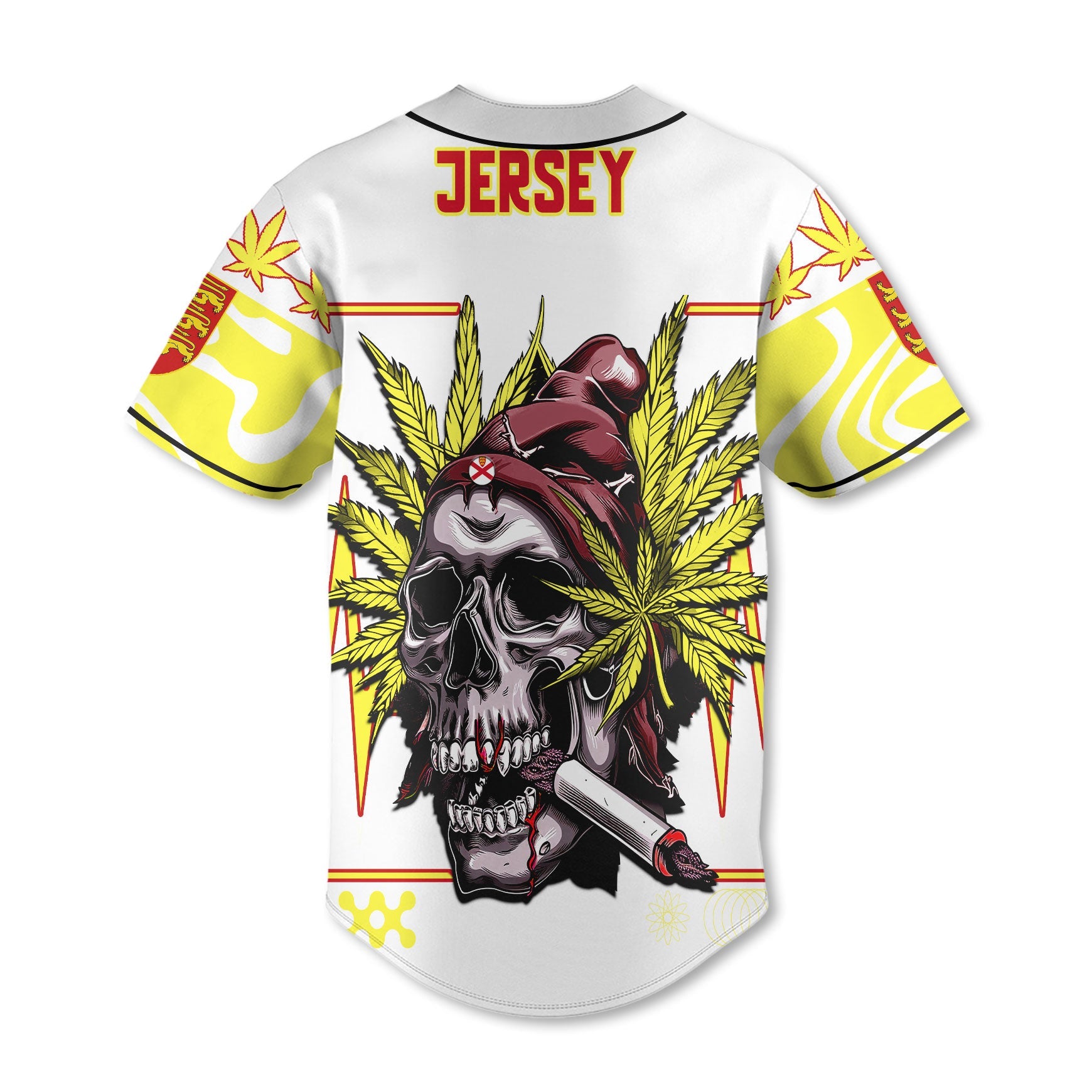 Jersey Baseball Jersey Flag & Coat Of Arms Marijuanas Style