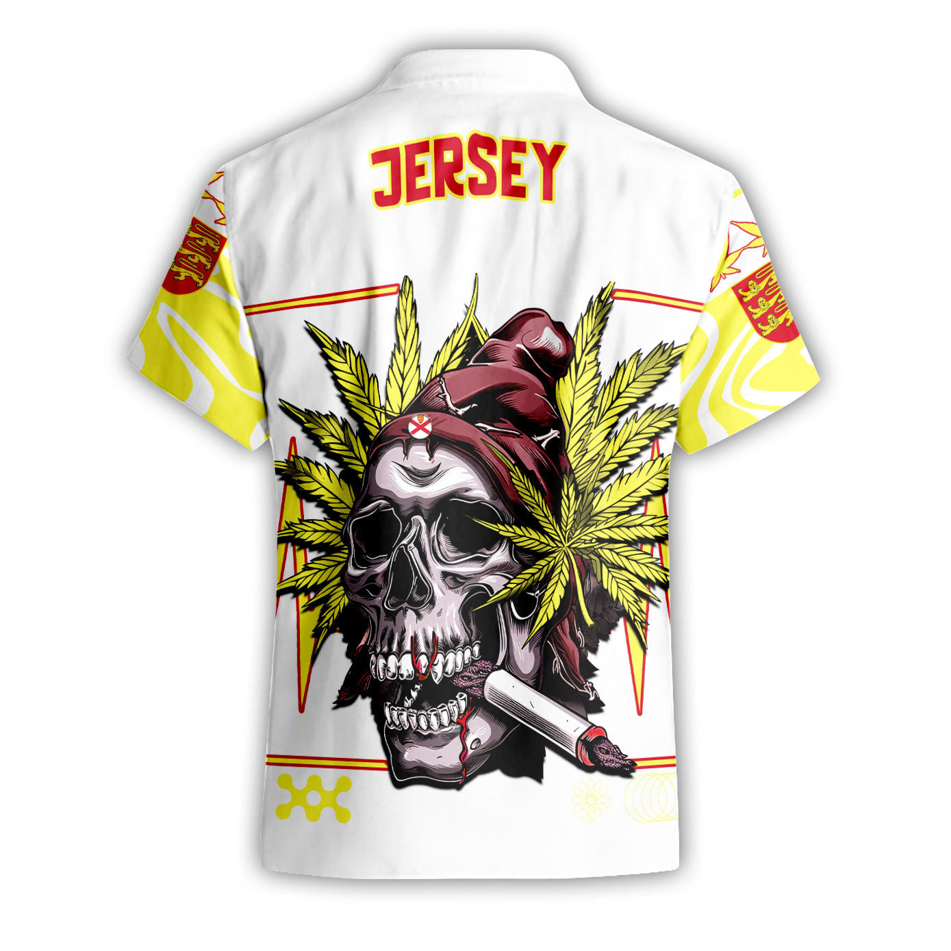 Jersey Short Sleeve Shirt Flag & Coat Of Arms Marijuanas Style