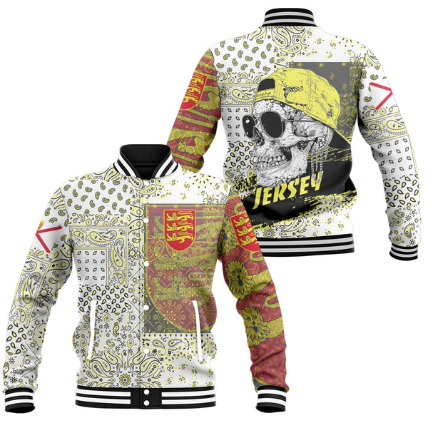 Jersey Baseball Jacket Paisley Flag And Skull Style 1