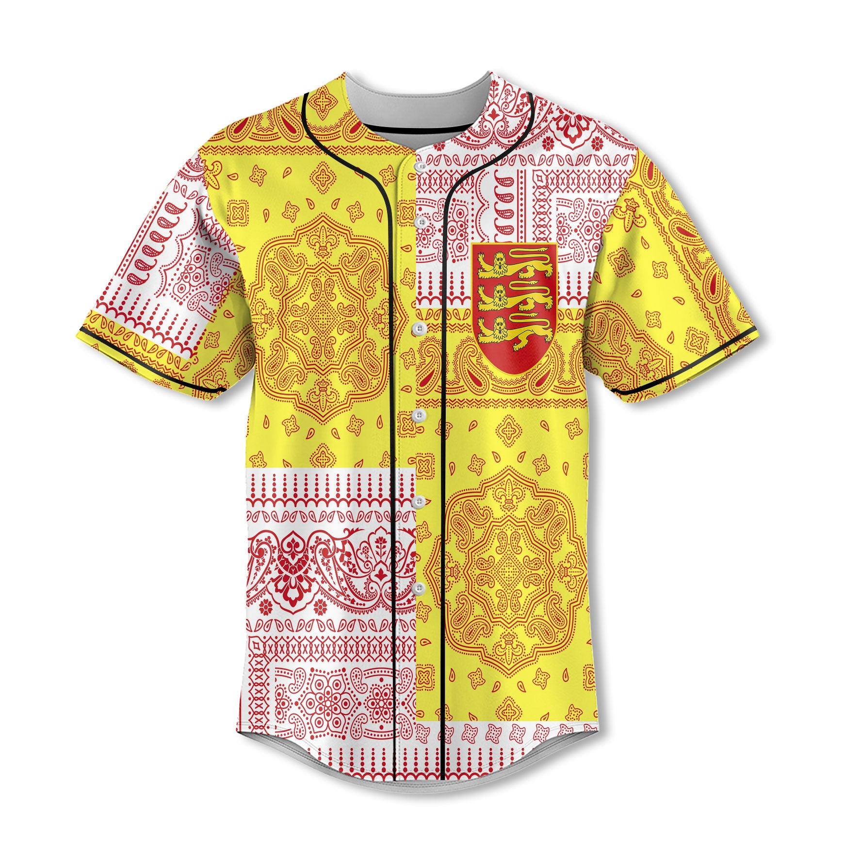 Jersey Baseball Jersey Flag And Paisley Basic Style 2