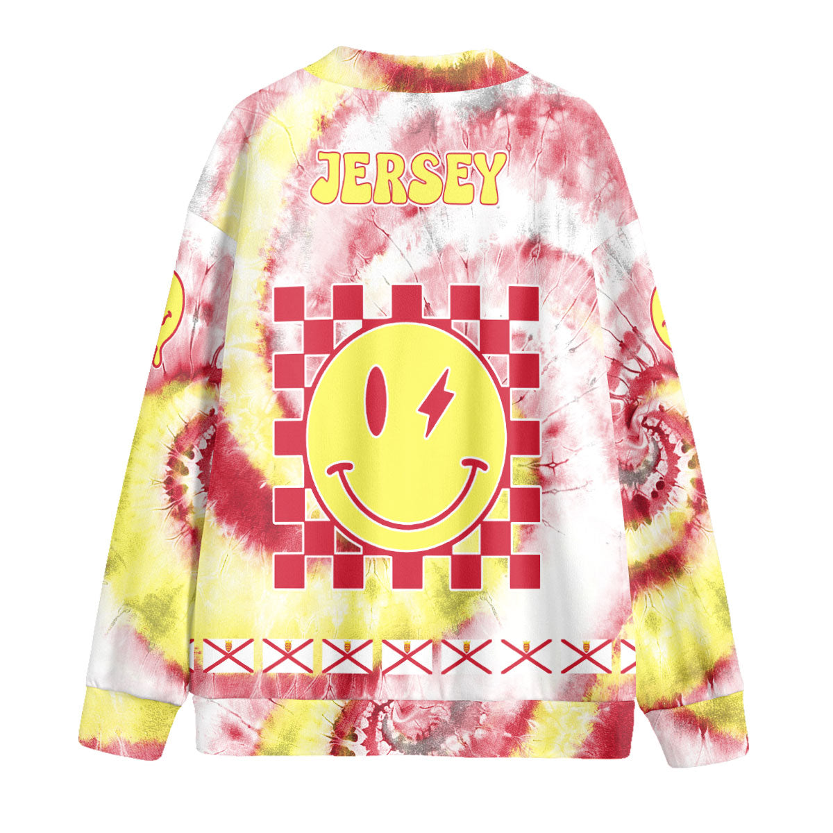 Jersey Fleece Cardigan Custom Tie Dye Style 2