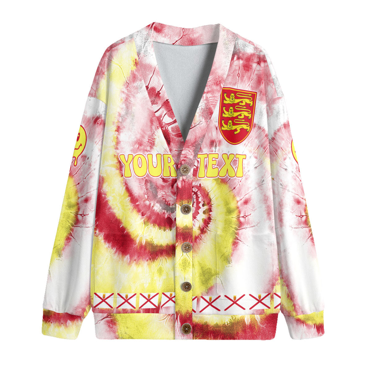 Jersey Fleece Cardigan Custom Tie Dye Style 4