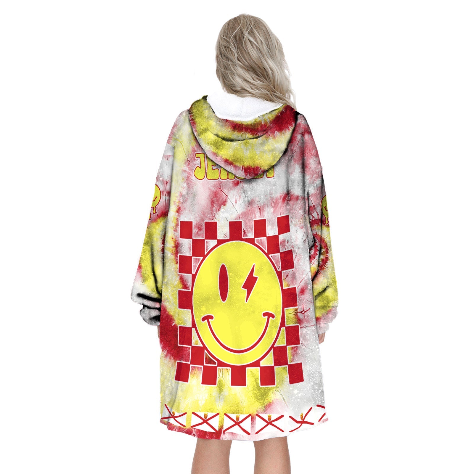 Jersey Hoodie Blanket Custom Tie Dye Style 3