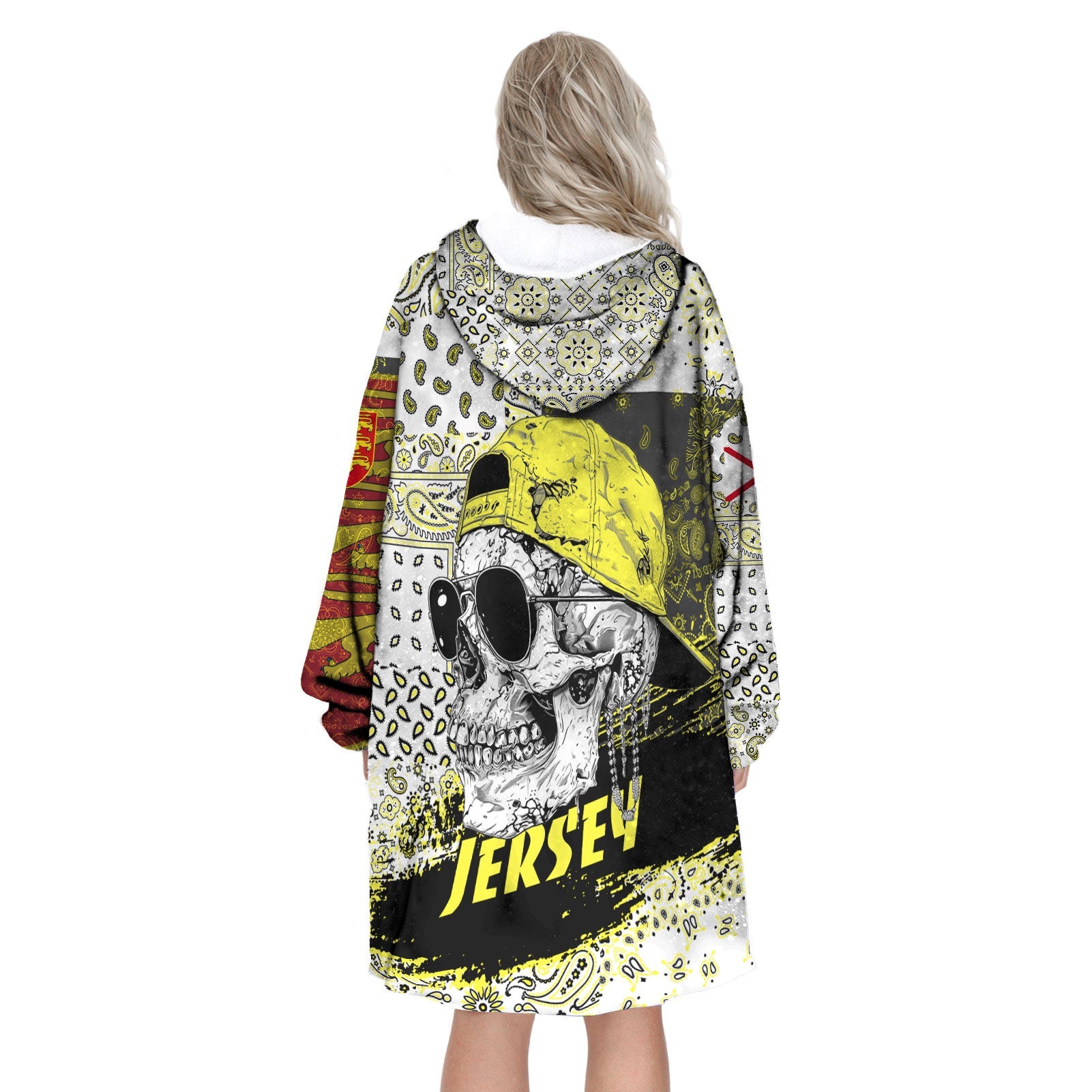 Jersey Hoodie Blanket Paisley Flag And Skull Style 3