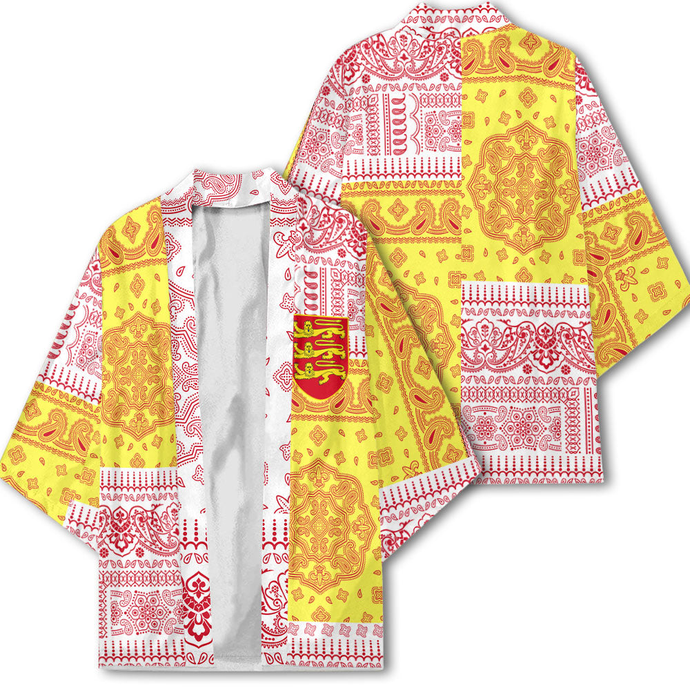 Jersey Kimono Flag And Paisley Basic Style 1