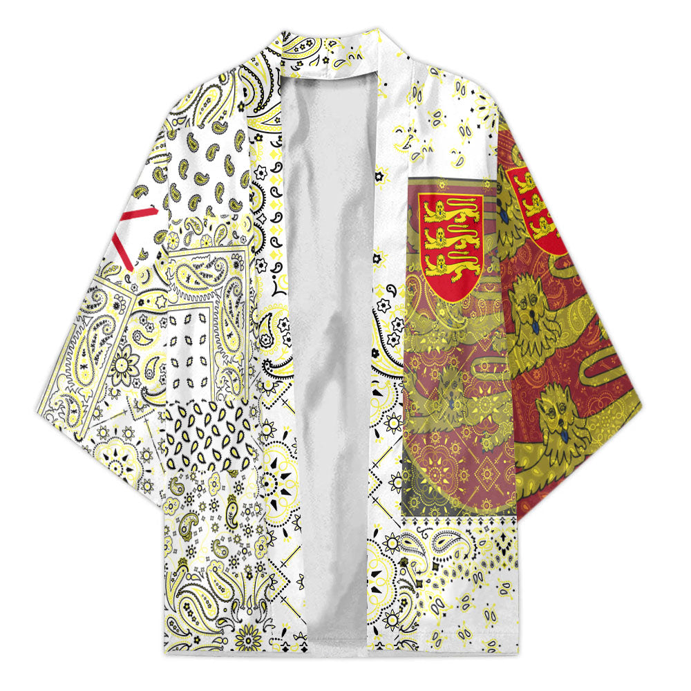 Jersey Kimono Paisley Flag And Skull Style 1