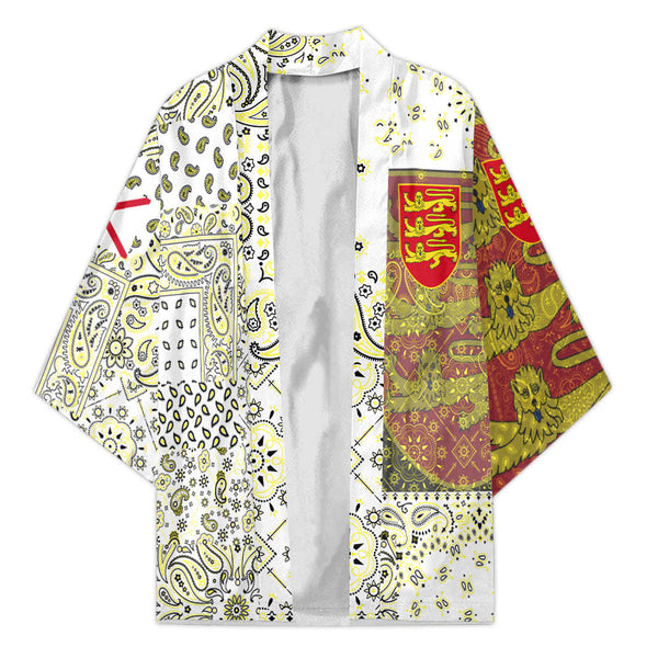 Jersey Kimono Paisley Flag And Skull Style 1