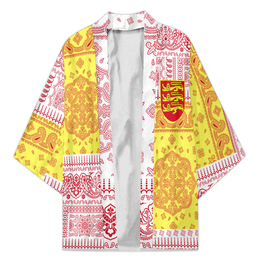 Jersey Kimono Flag And Paisley Basic Style 2