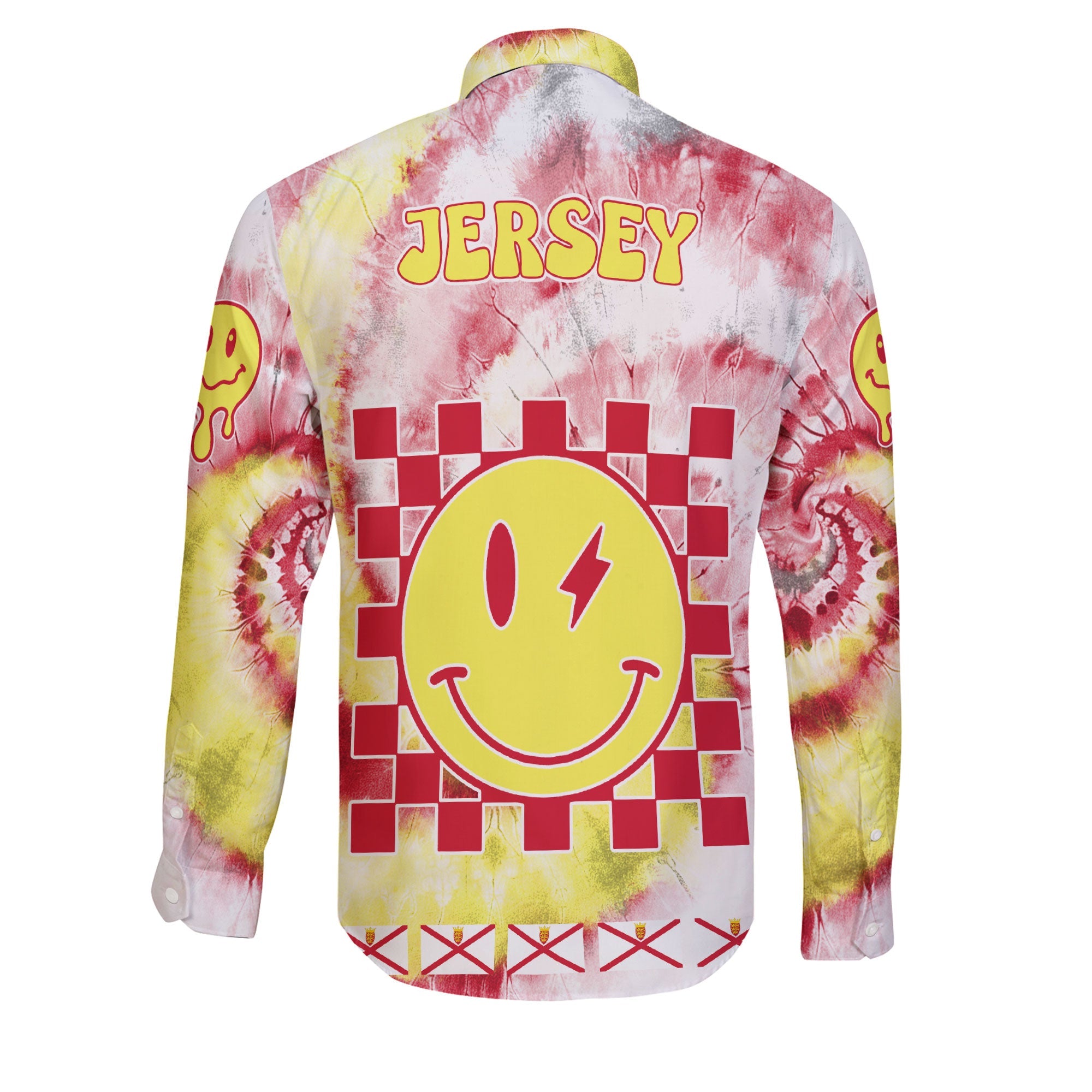 Jersey Long Sleeve Button Shirt Custom Tie Dye Style 2