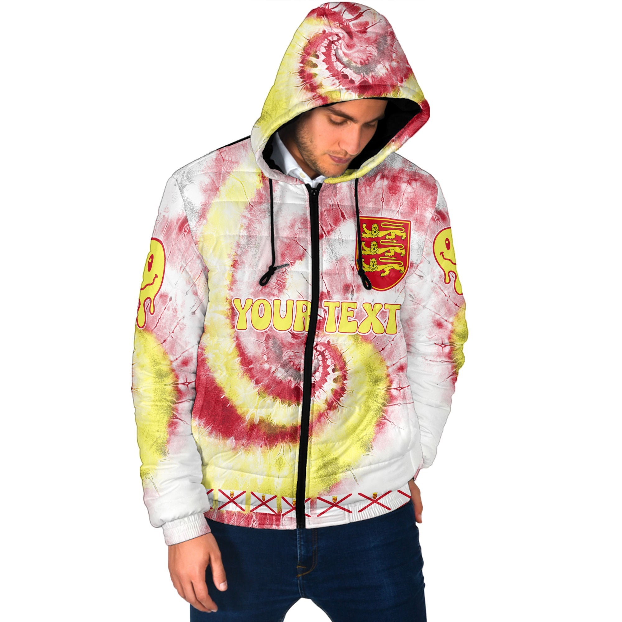 Jersey Men Hooded Padded Jacket Custom Tie Dye Style 2