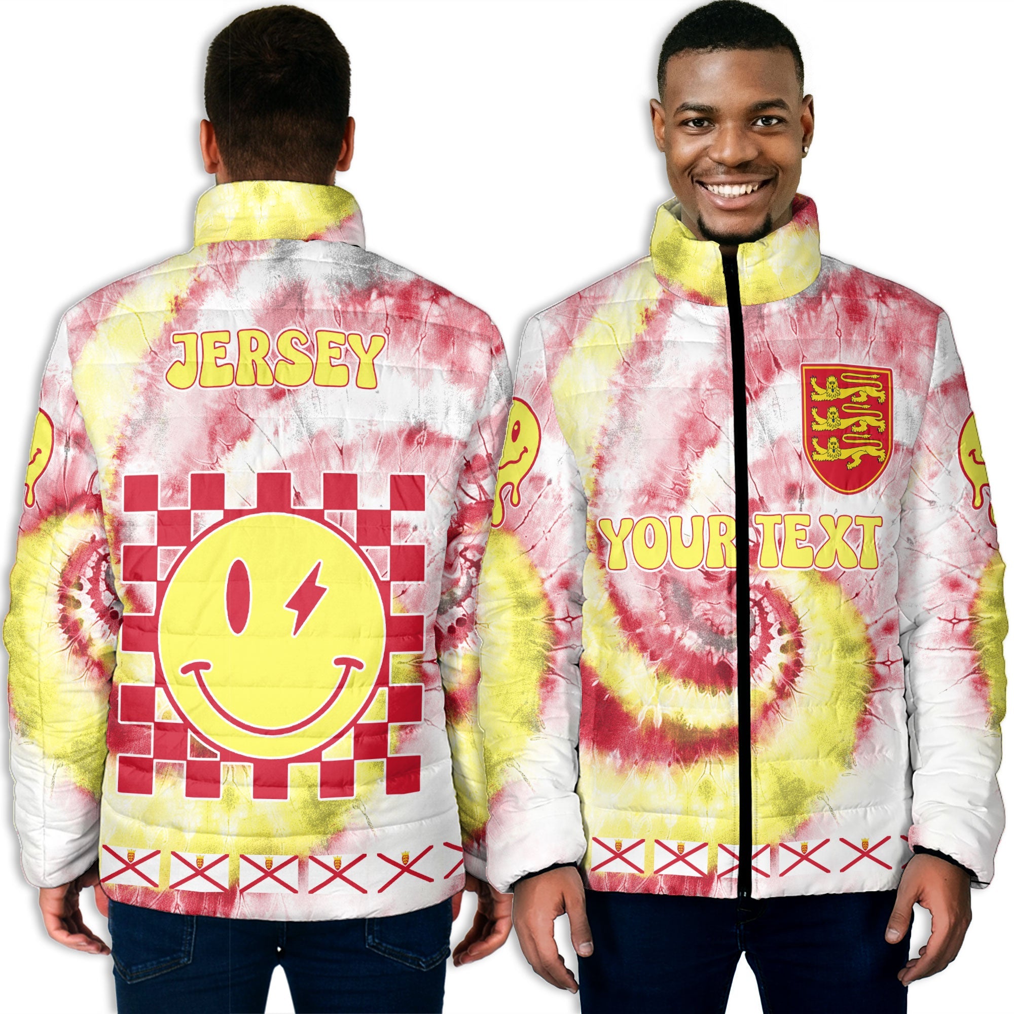 Jersey Men Padded Jacket Custom Tie Dye Style 3