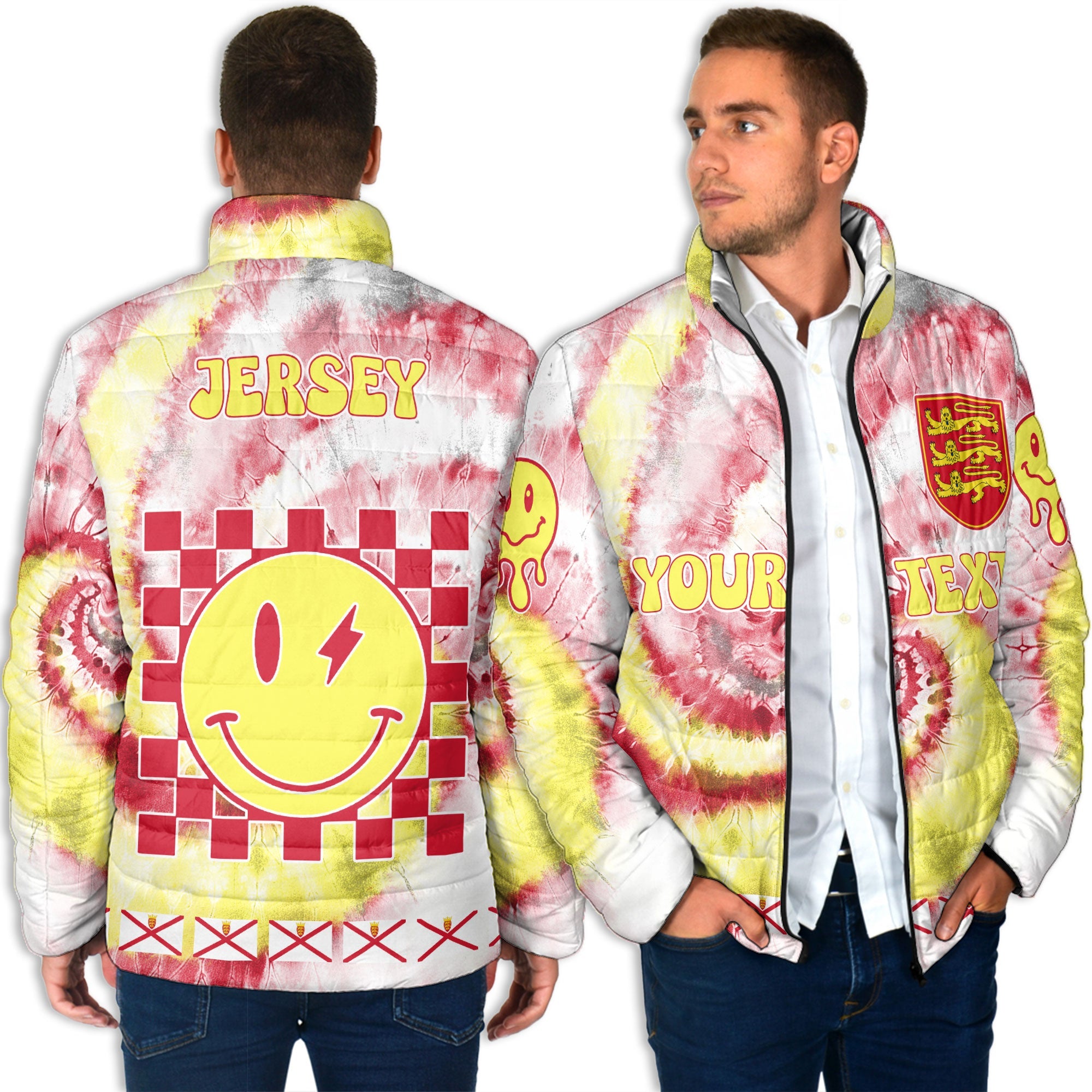 Jersey Men Padded Jacket Custom Tie Dye Style 4