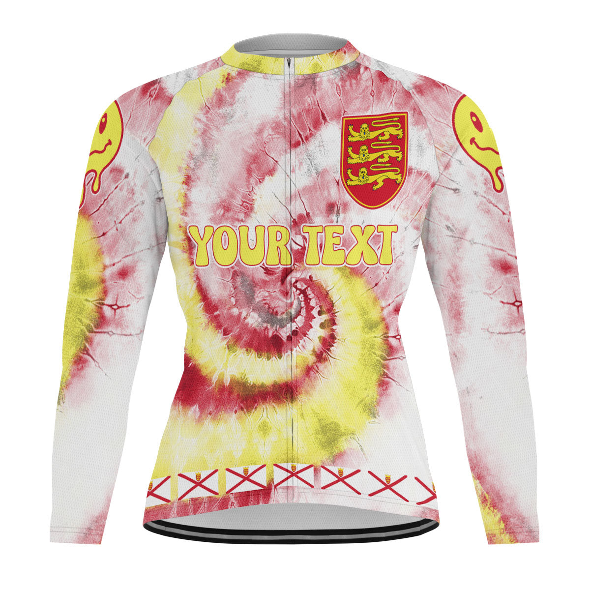 Jersey Raglan Men Cycling Jersey Long Sleeve Custom Tie Dye Style 2