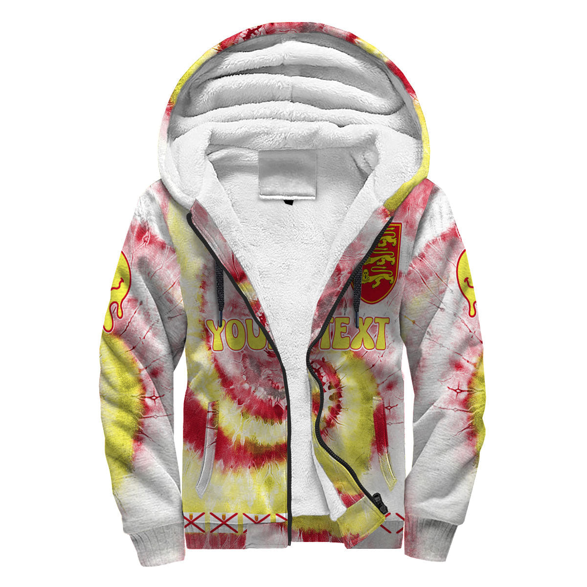 Jersey Sherpa Hoodie Custom Tie Dye Style 3