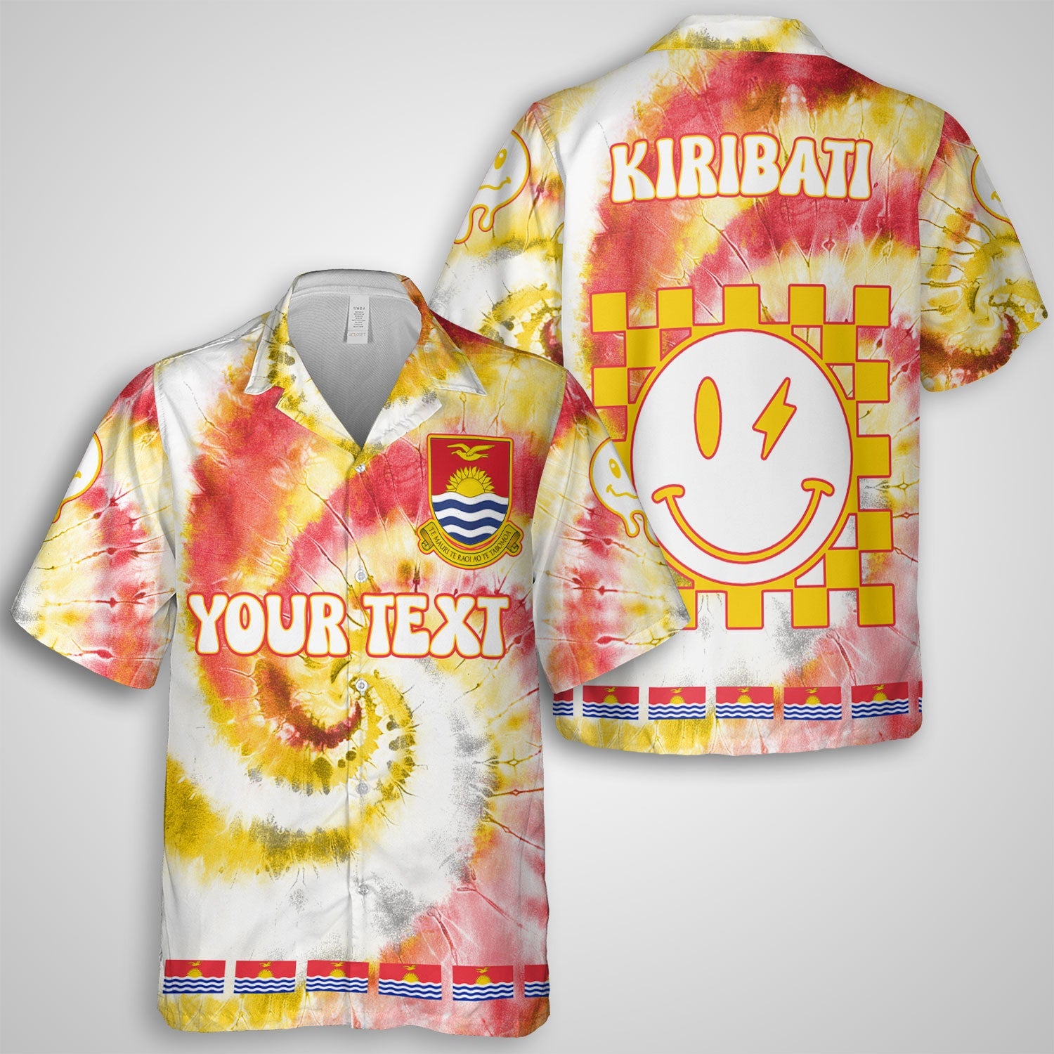 Kiribati Hawaiian Shirt Custom Tie Dye Style 1