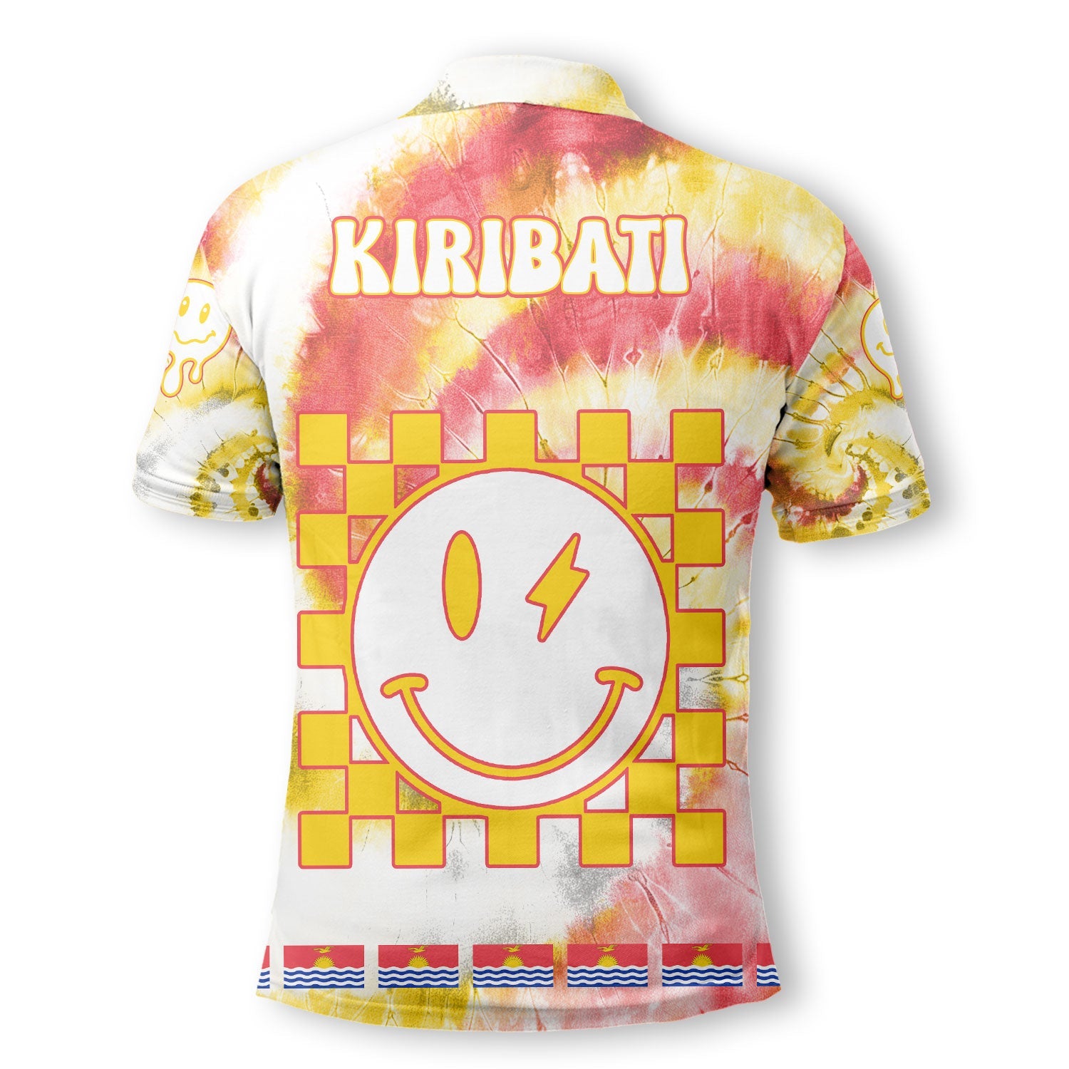 Kiribati Polo Shirt Custom Tie Dye Style 3