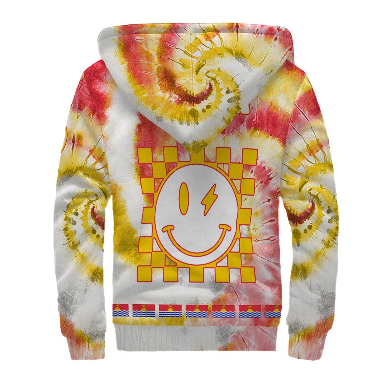 Kiribati Sherpa Hoodie Custom Tie Dye Style 2