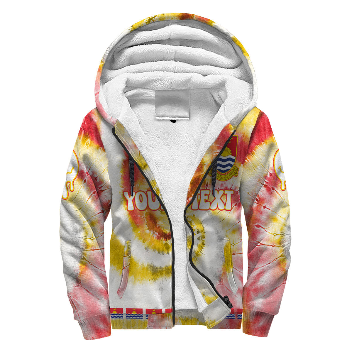 Kiribati Sherpa Hoodie Custom Tie Dye Style 3