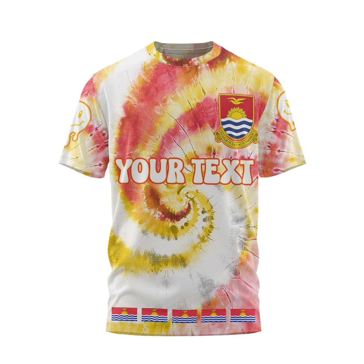 Kiribati T Shirt Custom Tie Dye Style 1