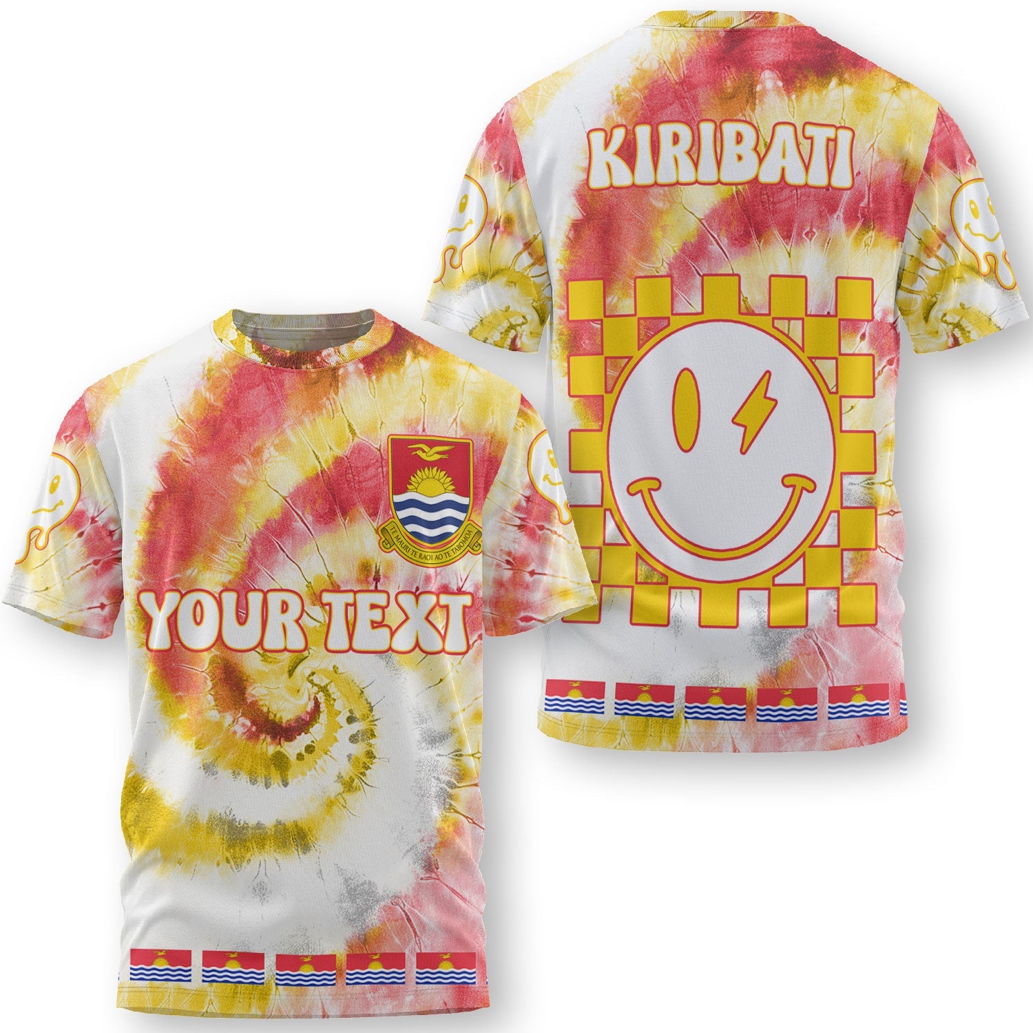 Kiribati T Shirt Custom Tie Dye Style 3